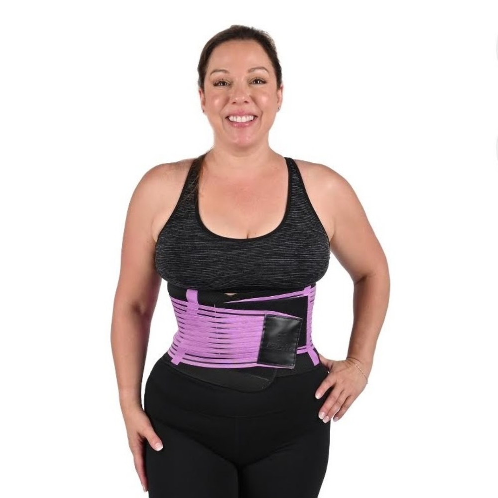 NEW Letsfit Purple Waist Trainer Lumbar Support Belt Size M